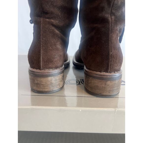 Aquatalia by Marvin K brown suede tall riding boots Size 7 1/2 - Picture 4 of 14